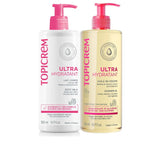 TOPICREM-UH ULTRA HIDRATANTE LEITE + ÓLEO DE BANHO CASE 2 unid.-DrShampoo - Perfumaria e Cosmética